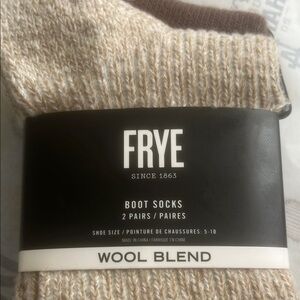 Frye Tan and Brown Casual Socks Wool Blend women